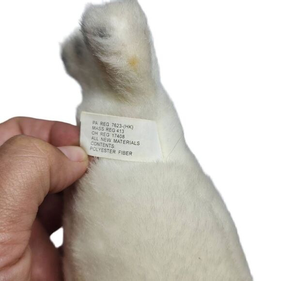 K And M International Inc. Kid's White Baby Seal Stuffed Animal Toy - Picture 6 of 14